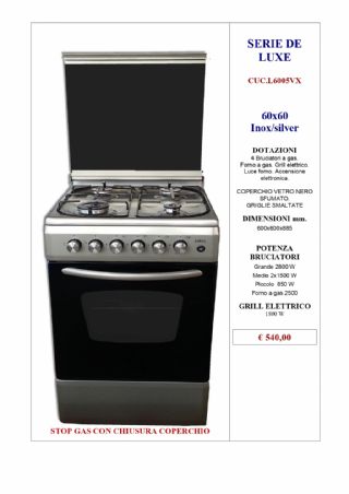 CUCINA LAREL L6005VX F.GAS